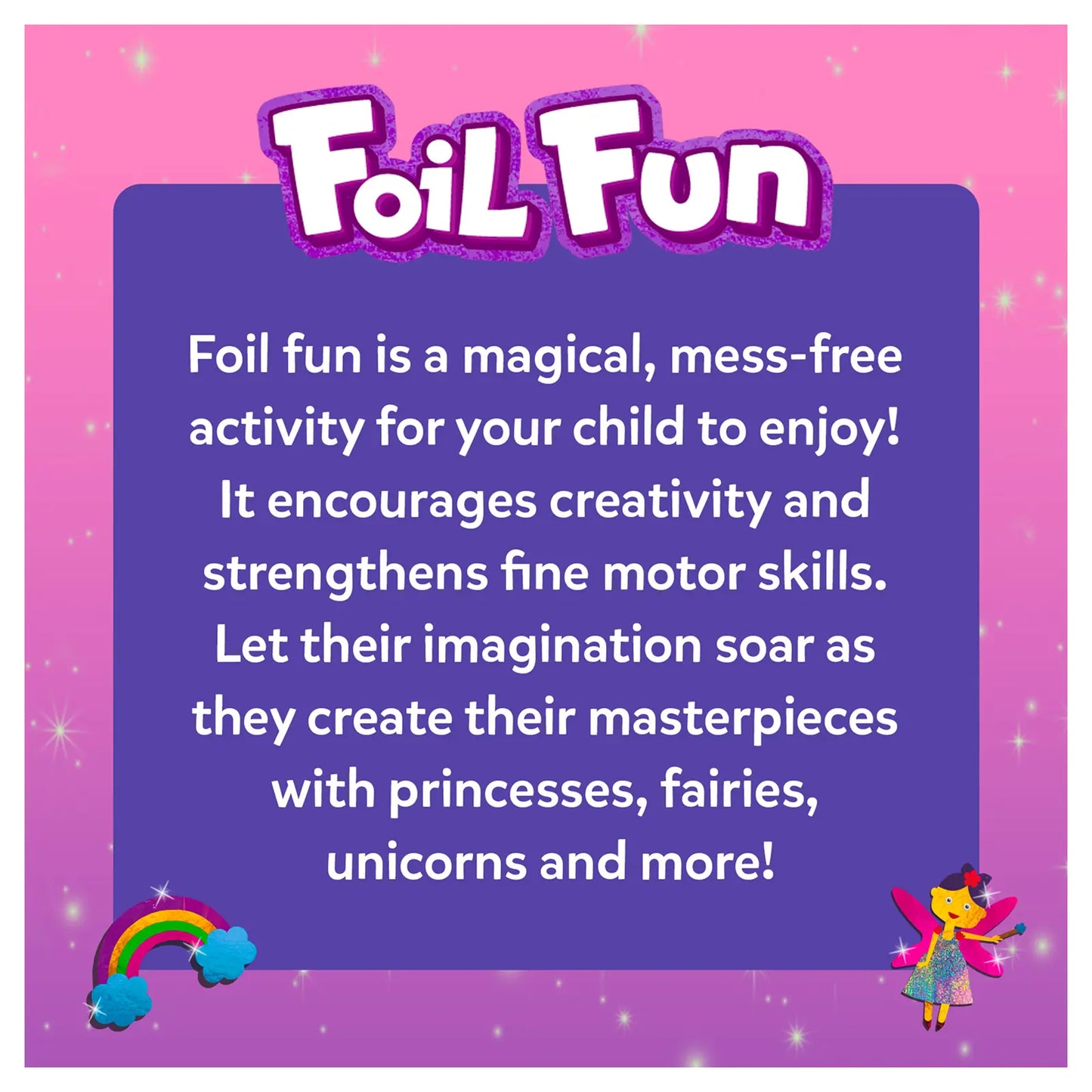 Foil Fun: Unicorn & Princess |  No Mess Art Kit (ages 4-9)