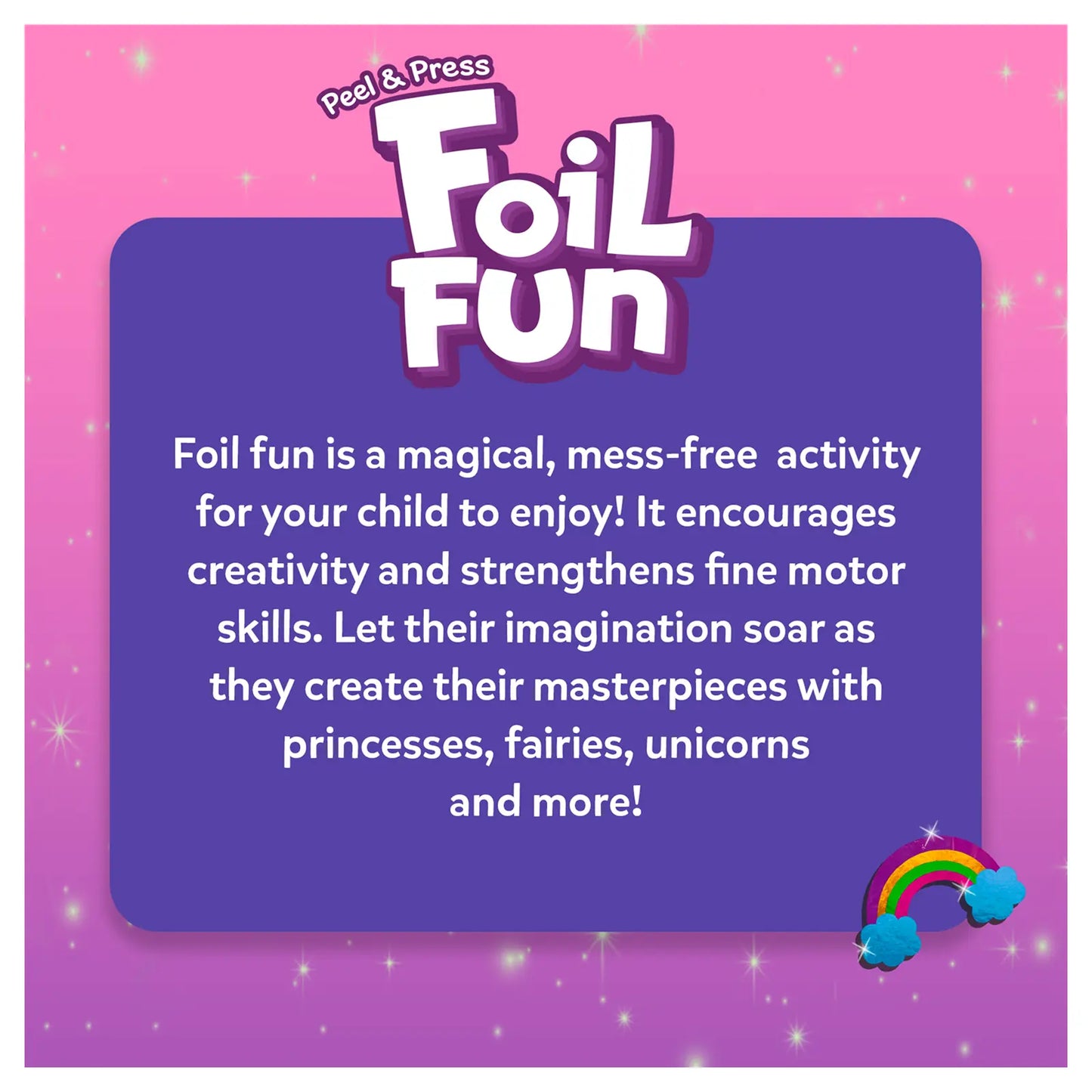 Foil Fun: Unicorn & Princess |  No Mess Art Kit (ages 4-9)