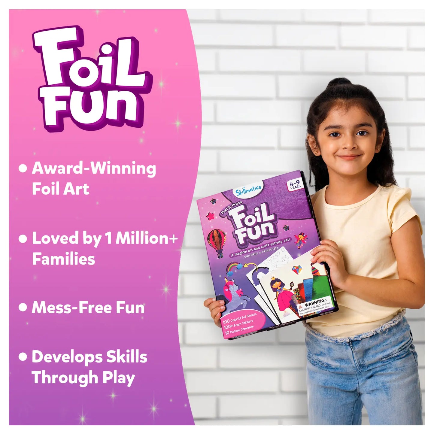 Foil Fun: Unicorn & Princess |  No Mess Art Kit (ages 4-9)