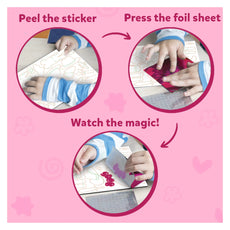 Foil art activity instructions from Foil Fun Dress up No Mess Art Kit for ages 4-9