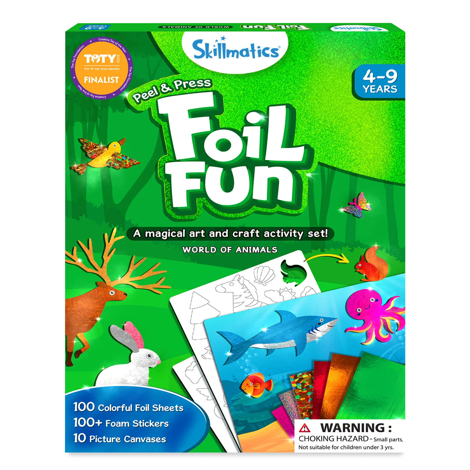 Foil Fun Art and Craft Activity Set from World of Animals No Mess Art Kit for Kids