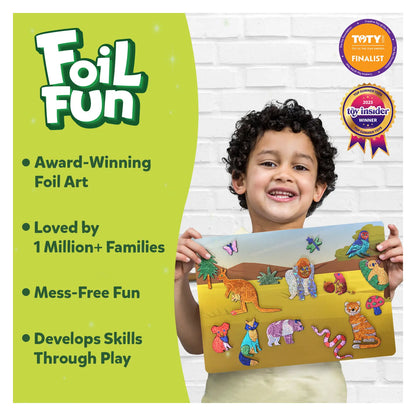 Foil Fun: World of Animals Megapack | No Mess Art Kit (ages 4-9)