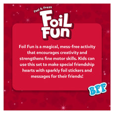 Foil Fun activity set featuring friendship hearts for no mess art projects ages 4 plus
