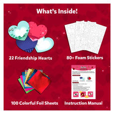 Foil Fun Friendship Hearts No Mess Art Kit for Valentine’s Day craft projects for kids