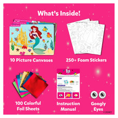 Disney foil art kit featuring Disney Princess characters for fun and mess-free crafting
