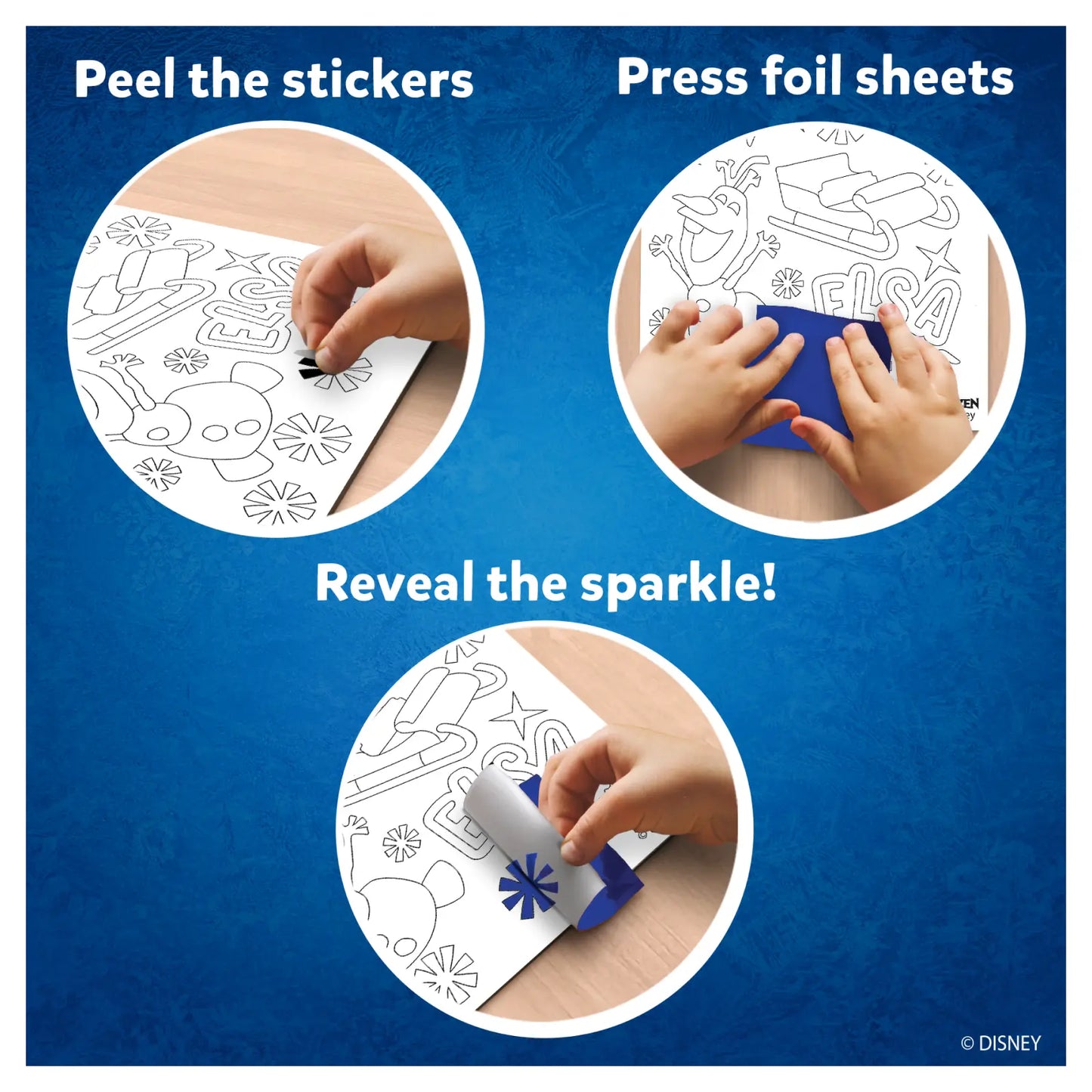 Frozen-themed foil art activity from Foil Fun Disney Frozen No Mess Art Kit