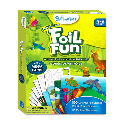 Foil Fun: World of Animals Megapack | No Mess Art Kit (ages 4-9)