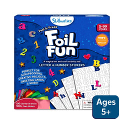Foil Fun letter and number sticker set for kids age 5+ from No Mess Art Kit