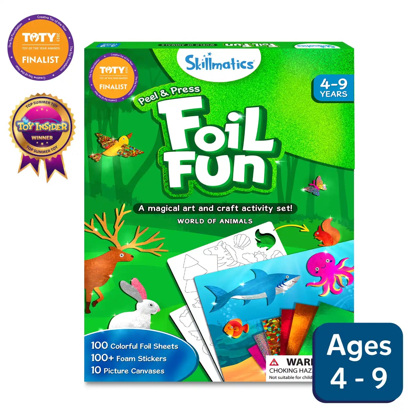 Foil Fun: World Of Animals |  No Mess Art Kit (ages 4-9)