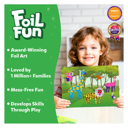 Foil Fun: World Of Animals |  No Mess Art Kit (ages 4-9)