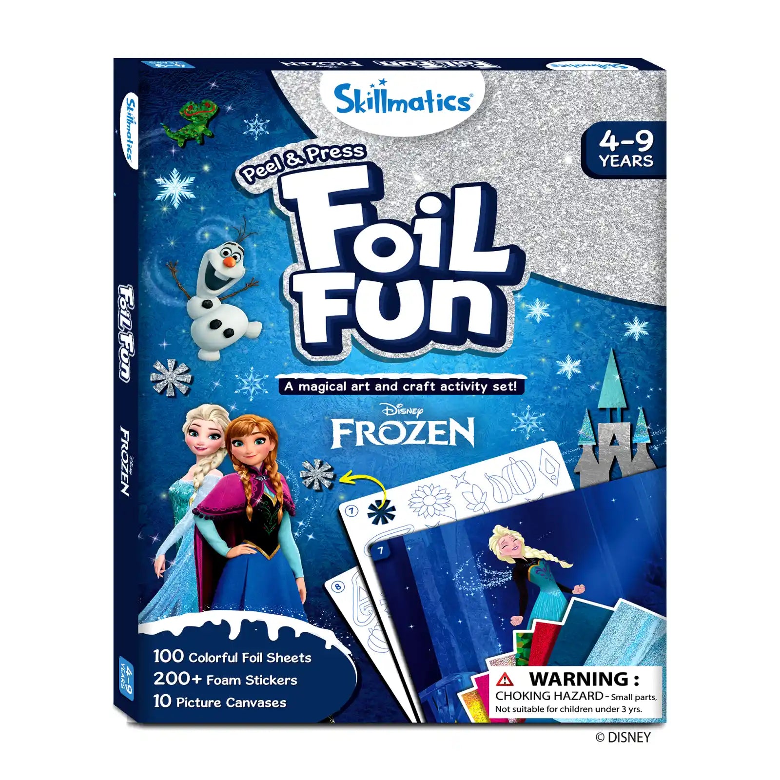 Frozen-themed foil art activity set from Foil Fun Disney Frozen no mess art kit for kids