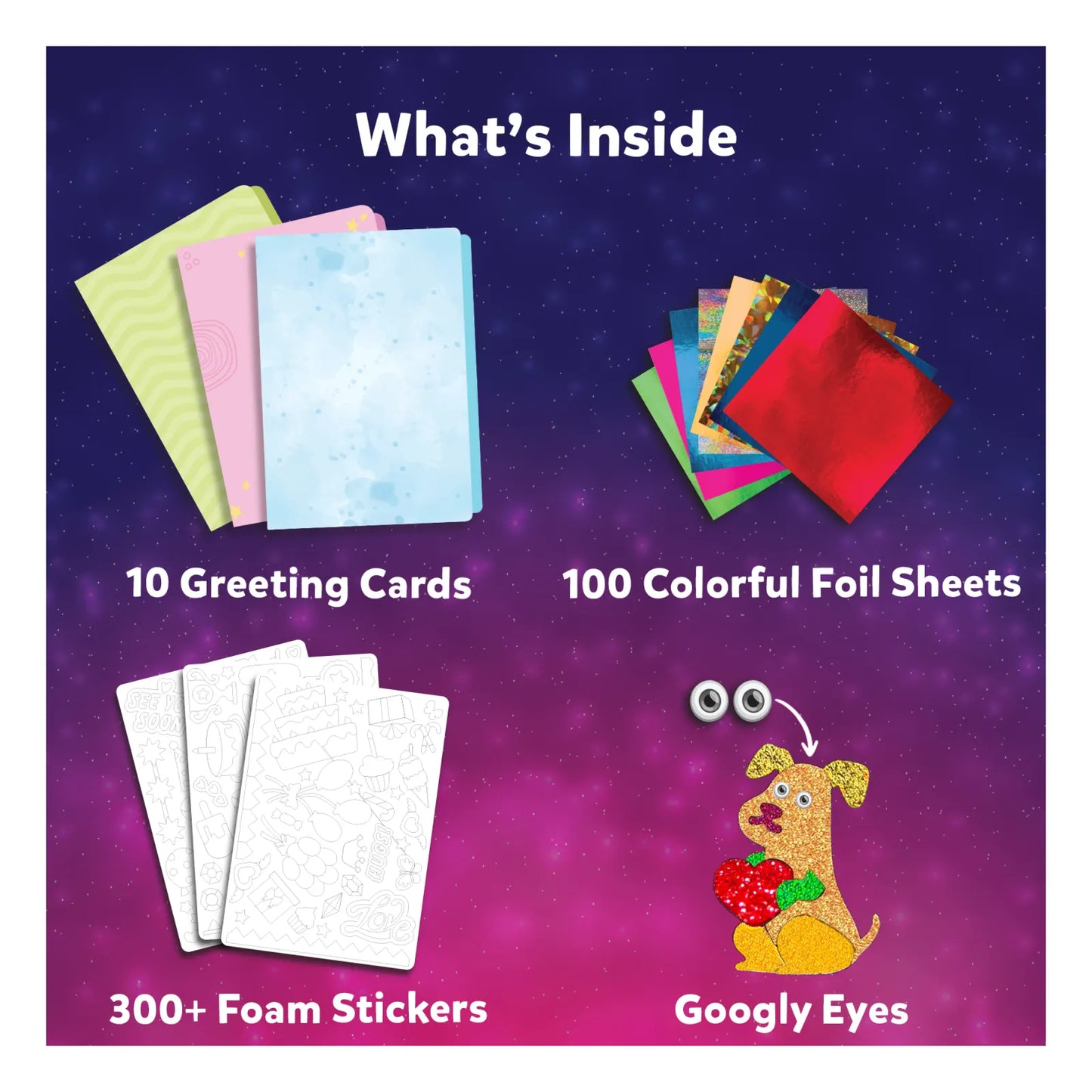 Foil Fun: Card Making Set |  No Mess Art Kit (ages 4-9)