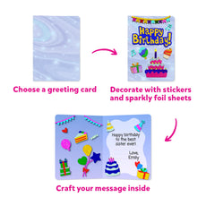 Birthday card creation kit from Foil Fun Card Making Set for ages 4-9