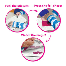 Foil art activity instructions for Foil Fun Card Making Set No Mess Art Kit ages 4-9