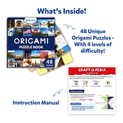 Origami puzzle book with instructions from Craft-O-Pedia All Around The USA for ages 7+