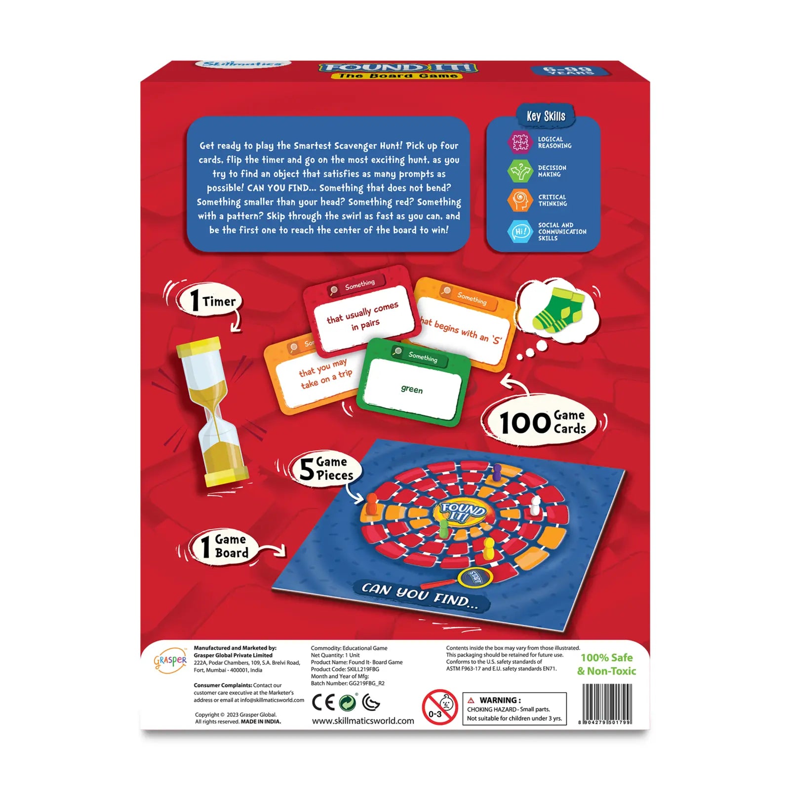 Buy Found It Board Game  Smart scavenger hunt for 6 year olds & up –  Skillmatics