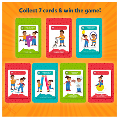 Illustrated game cards from Found It Indoor Edition Smart Scavenger Hunt for ages 4-7