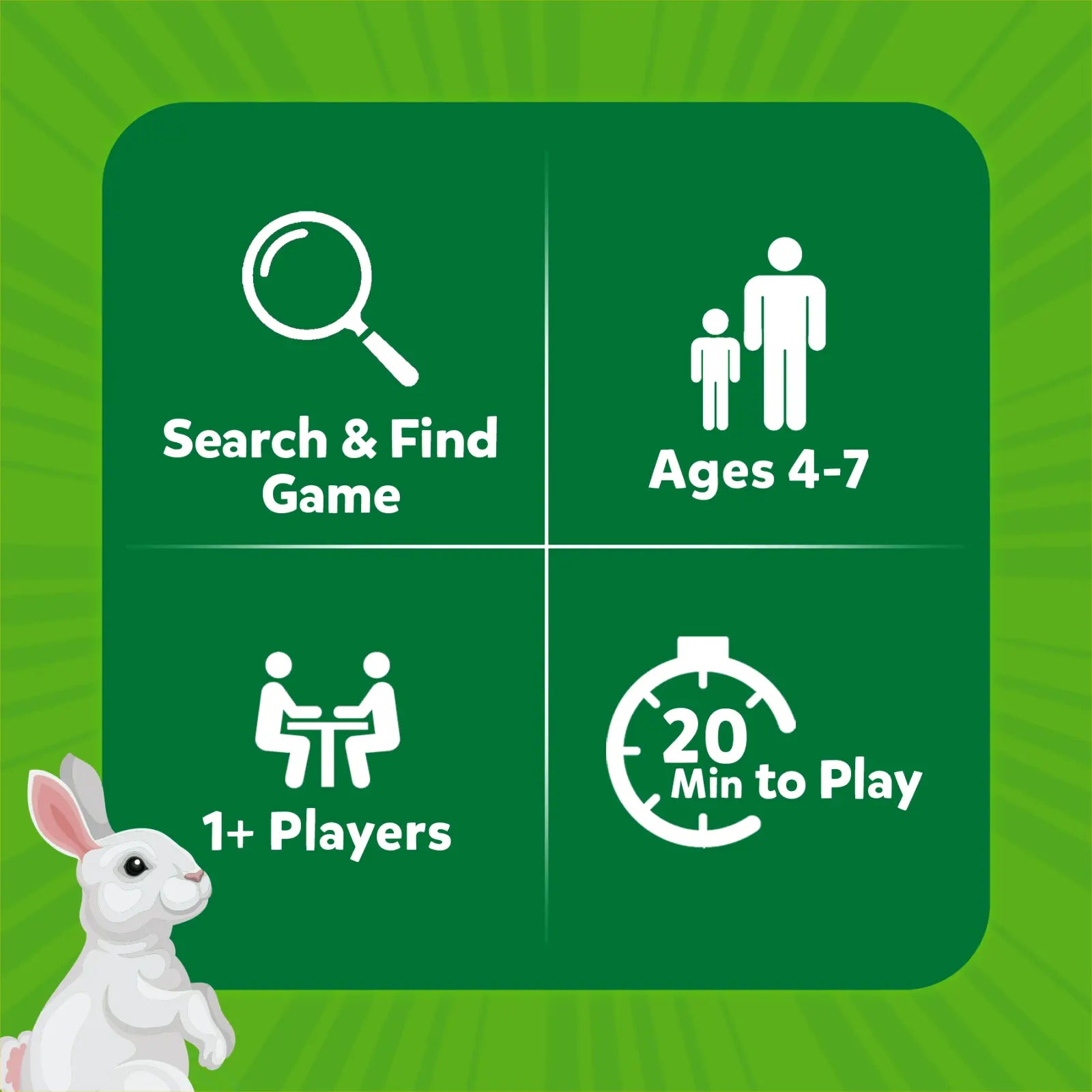 Search and find game from Found It Outdoor Edition Smart Scavenger Hunt for ages 4-7