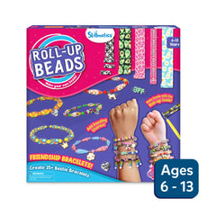 Roll-up beads friendship bracelet kit for DIY jewelry making ages 6-13