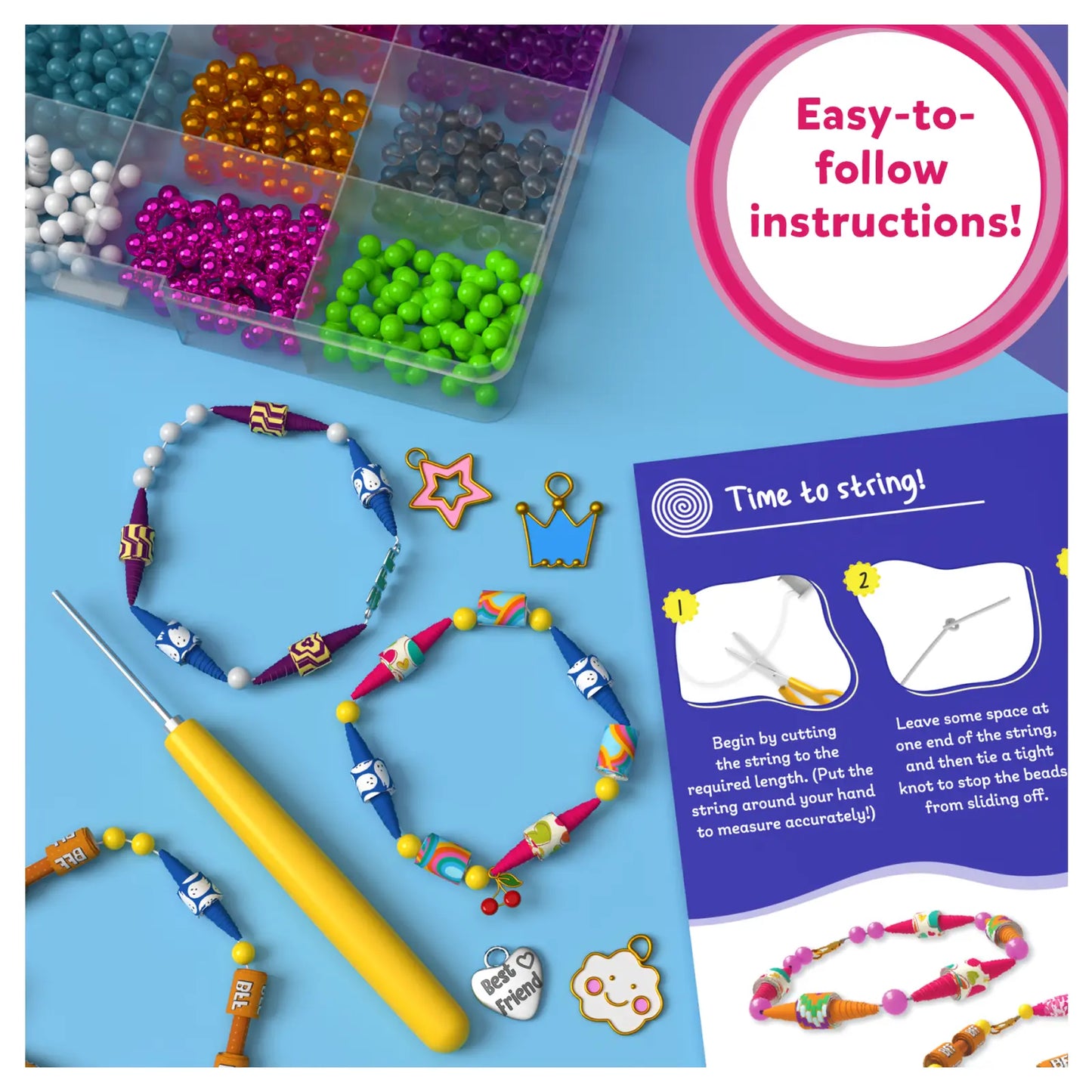 Roll-up Beads: Friendship Bracelets | DIY Jewelry Kit (ages 6-13)