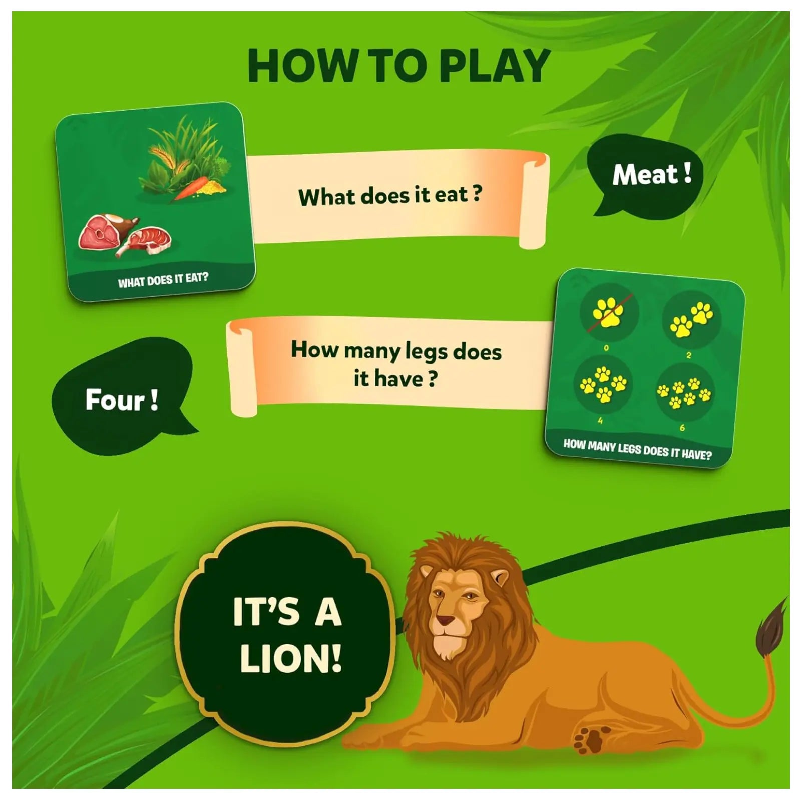 Guess in 10 Junior: Animal Kingdom | Trivia card game (ages 3-6)