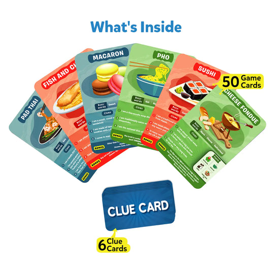 Guess in 10: Foods Around The World | Trivia card game (ages 8+)