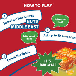 Baklava guessing game card from Guess in 10 Foods Around The World trivia game