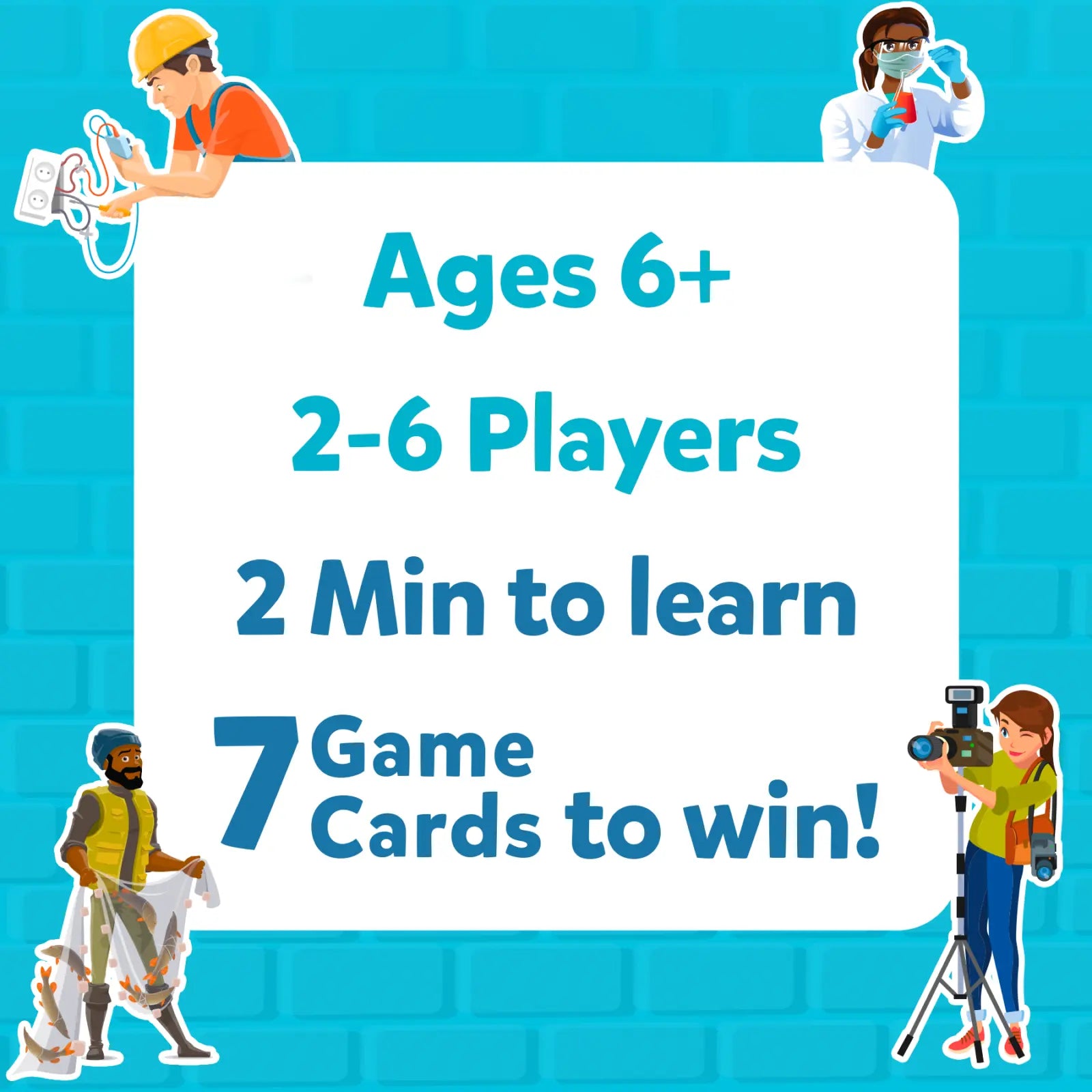 Guess in 10: Inspiring Professions | Trivia card game (ages 6+)