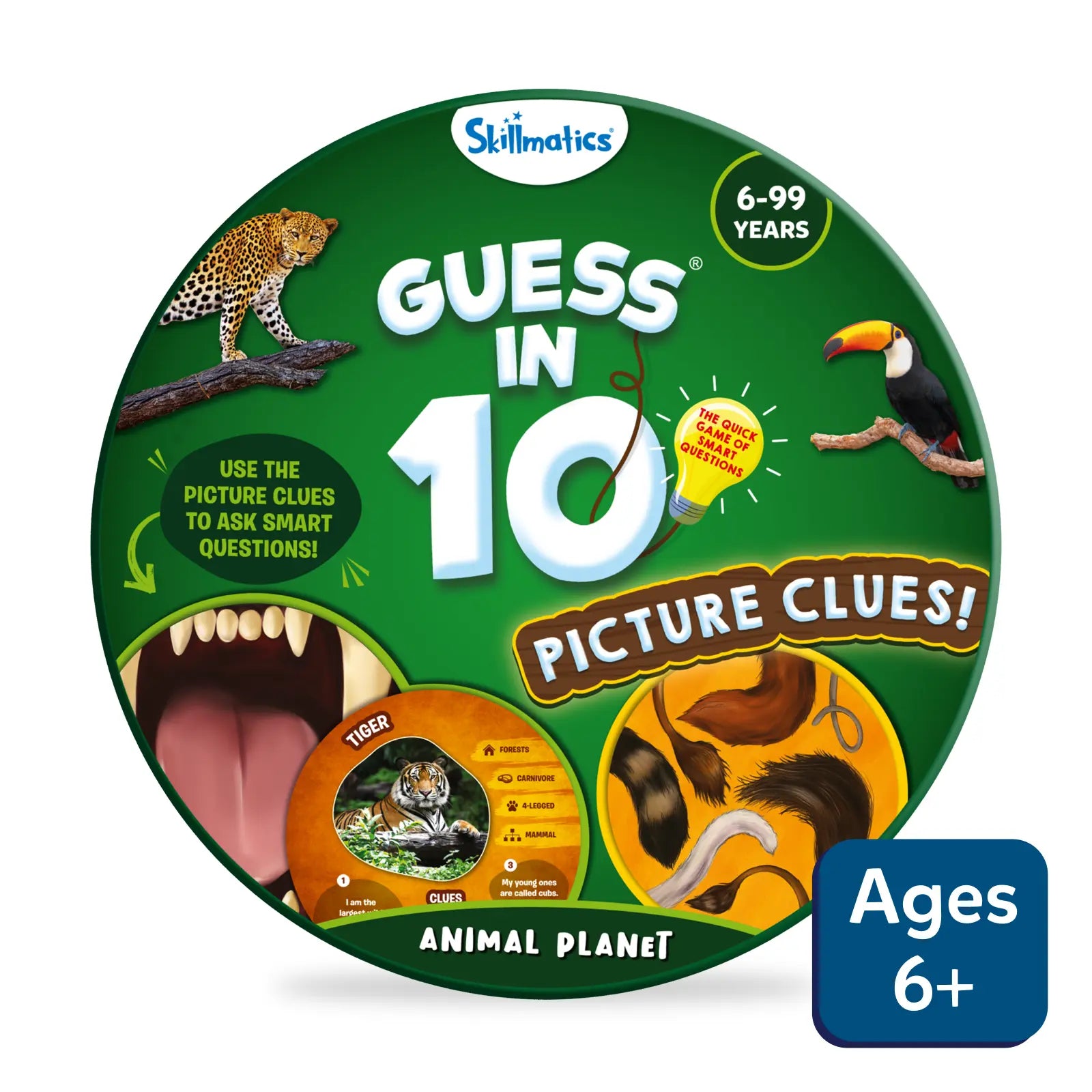 Guess in 10: Picture Clues Animal Planet | Trivia card game (ages 6+)