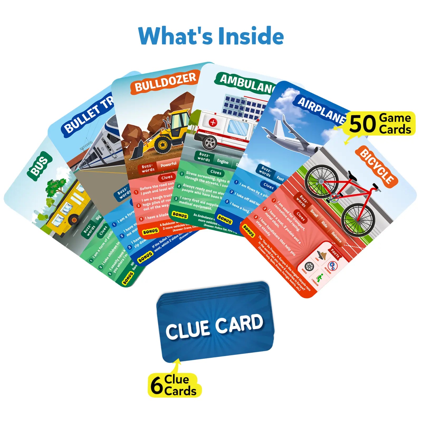 Guess in 10: Things That Go! | Trivia card game (ages 6+)