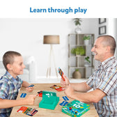 Guess in 10 card game from World Of Sports Trivia can be used for ages 6 and up