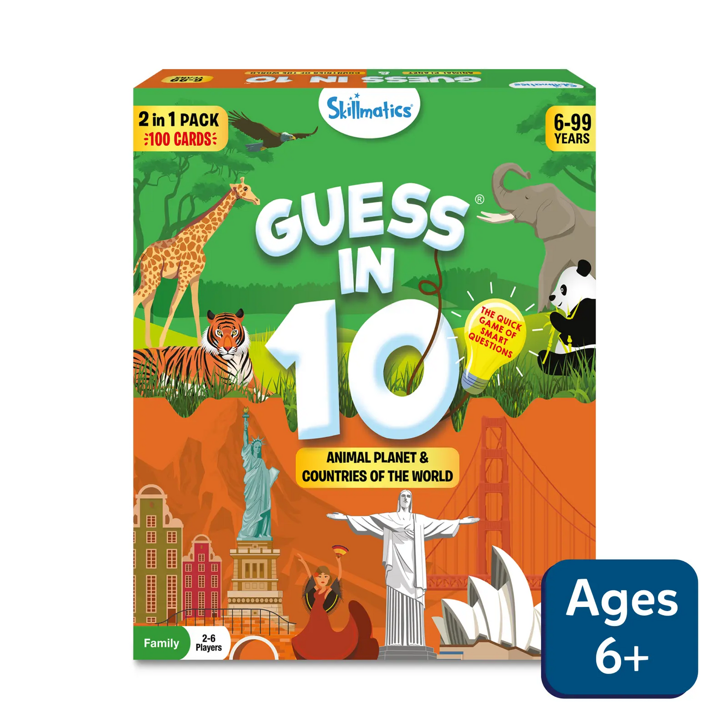 Guess in 10 Combo: Animal Planet + Countries of the World (ages 6+)
