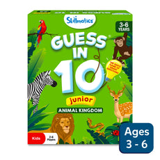 Guess in 10 Junior Animal Kingdom trivia card game for kids ages 3 to 6