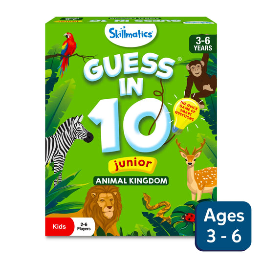 Guess in 10 Junior: Animal Kingdom | Trivia card game (ages 3-6)