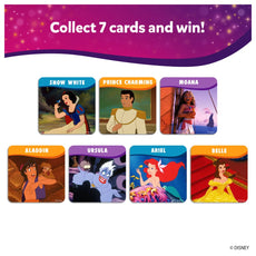Disney character cards for Guess in 10 Junior Disney Princess trivia game for ages 3-6