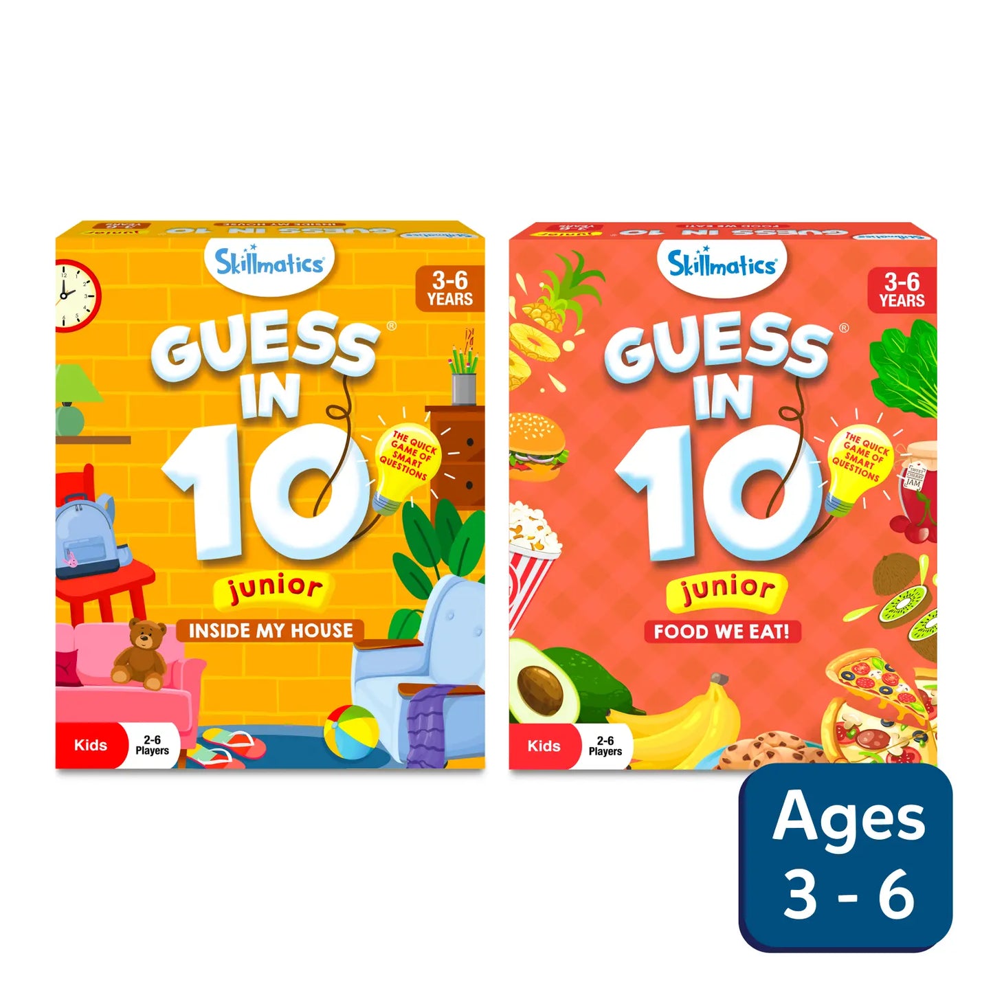 Guess in 10 Junior Combo: Food We Eat + Inside My House (ages 3-6)