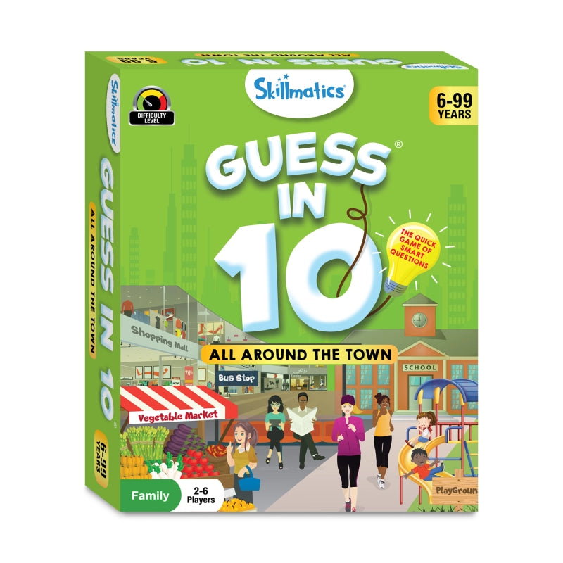 Guess in 10: All Around The Town | Trivia card game (ages 6+)