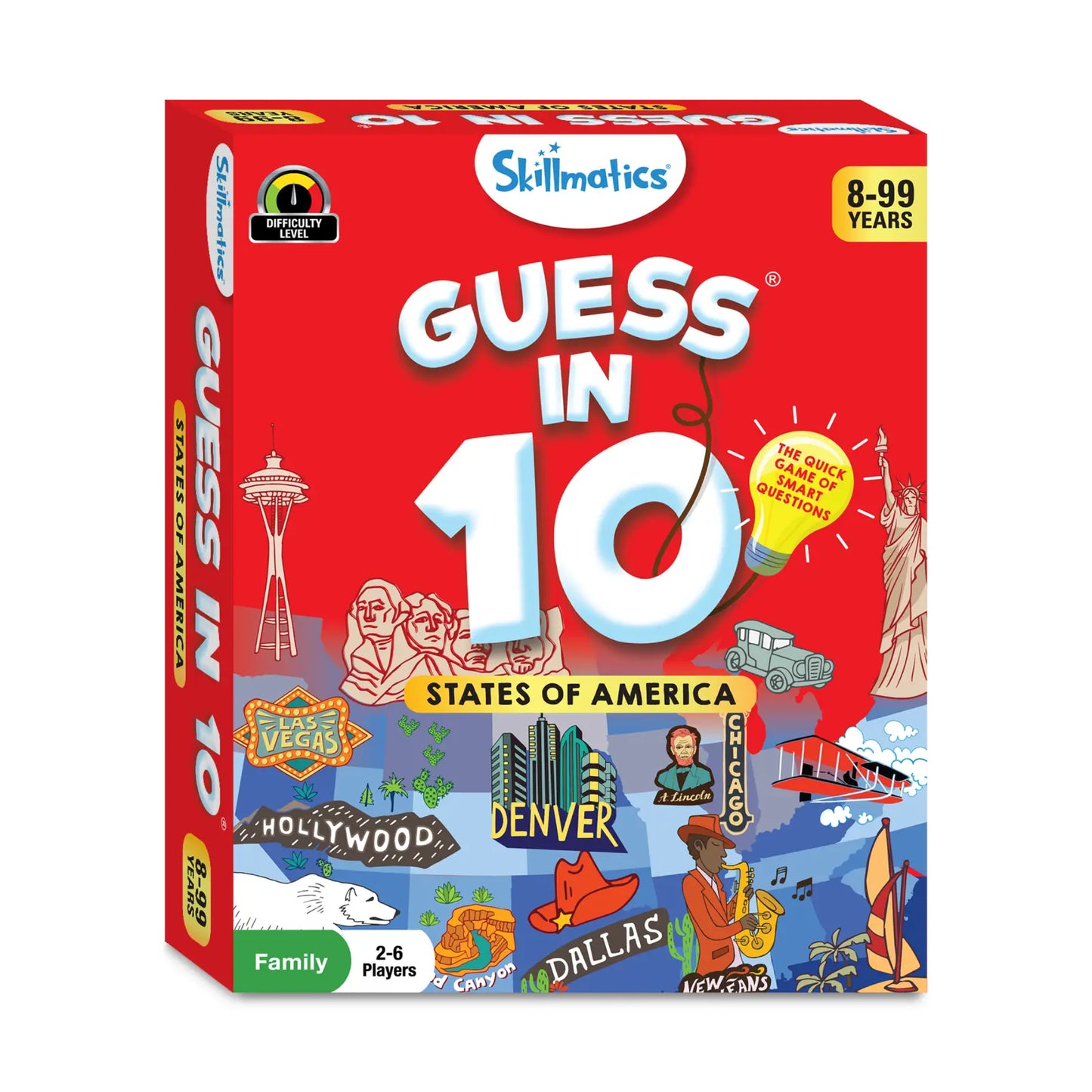 Guess in 10: States Of America | Trivia card game (ages 8+)