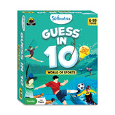 Guess in 10 World of Sports trivia card game for ages 6 and up Displayed image