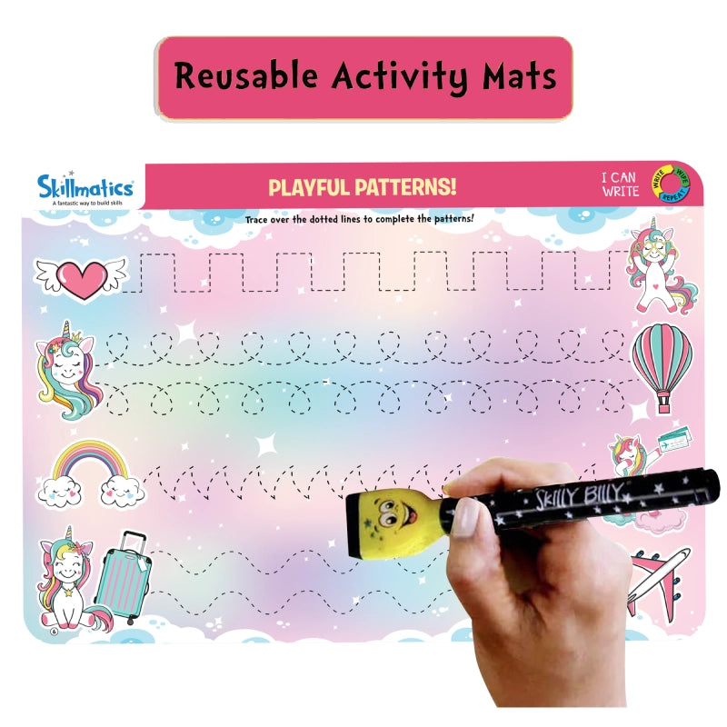 I Can Write Unicorn Edition | Reusable Activity Mats (ages 3-6)