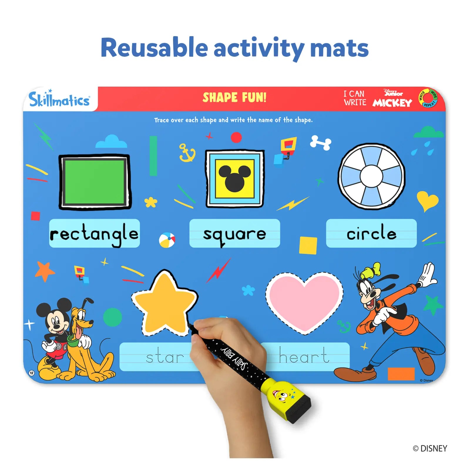 I Can Write: Disney Junior Mickey Mouse | Reusable Activity Mats (ages 3-6)