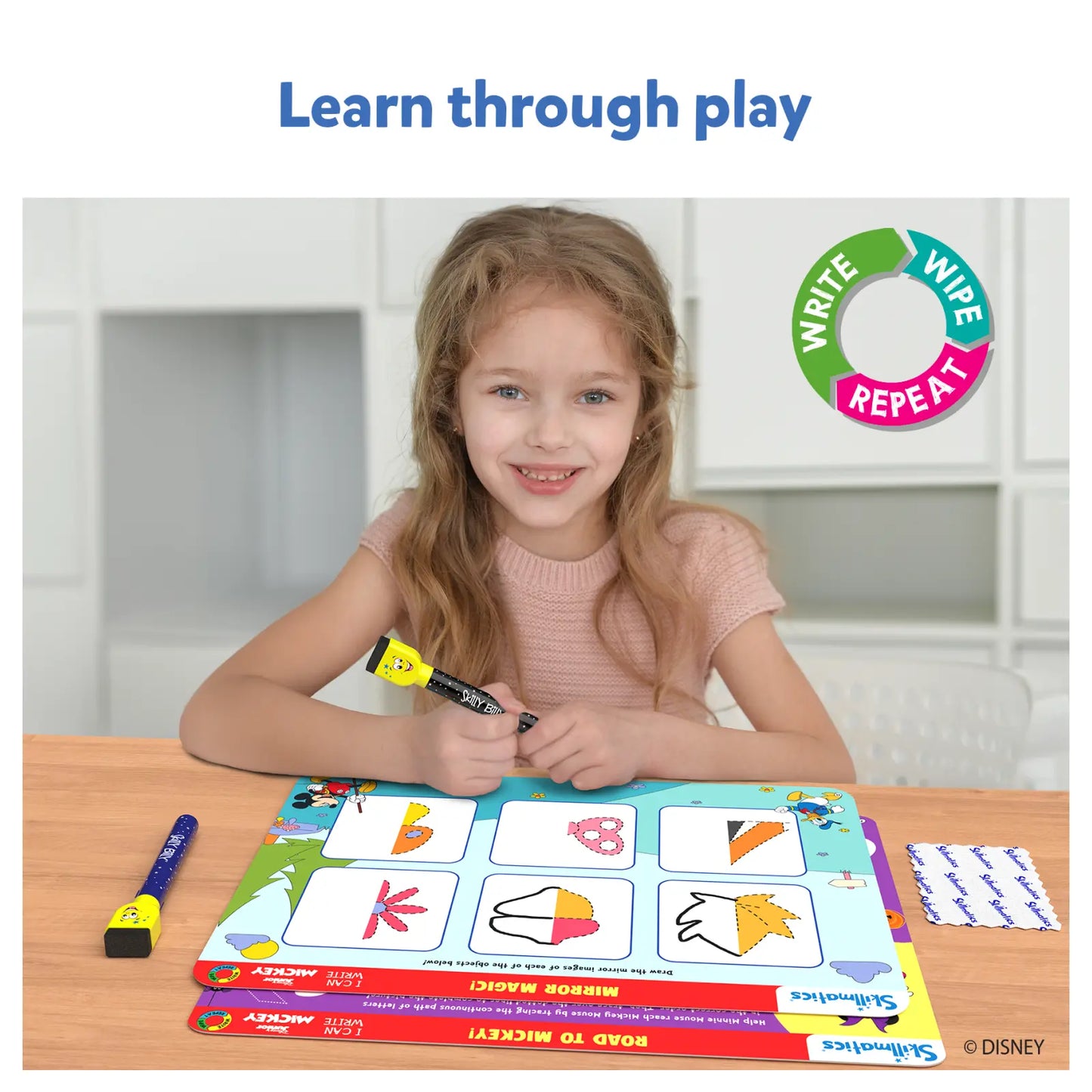 I Can Write: Disney Junior Mickey Mouse | Reusable Activity Mats (ages 3-6)