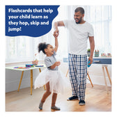Father and daughter dancing with Jump and Learn Flash Cards for Toddlers ages 2-5