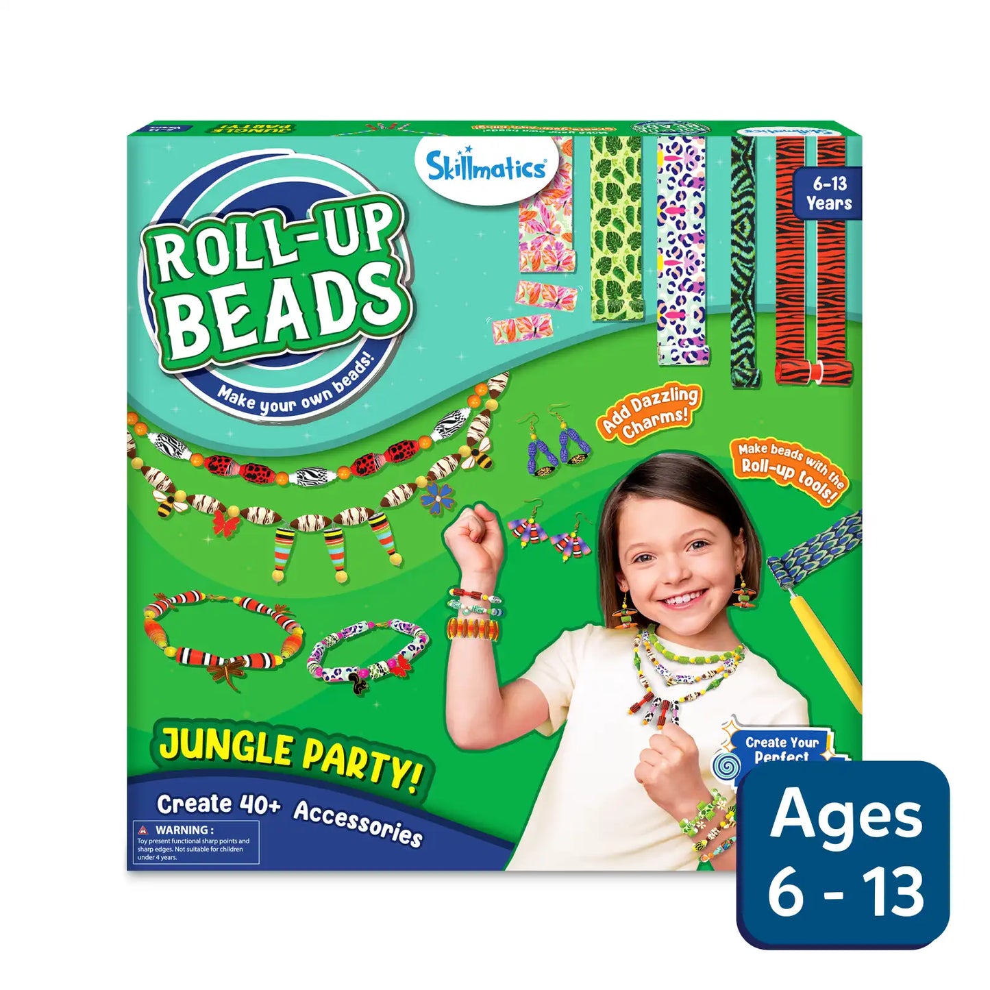 Roll-up Beads: Jungle Party | DIY Jewelry Kit (ages 6-13)