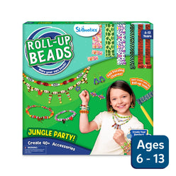 Roll-up Beads Jungle Party craft kit for DIY jewelry making ages 6-13