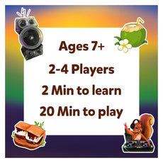 Game box cover for Jungle Party Card Game of Strategy and Luck for ages 7+