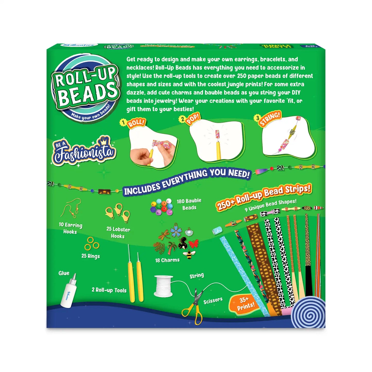 Roll-up Beads: Jungle Party | DIY Jewelry Kit (ages 6-13)