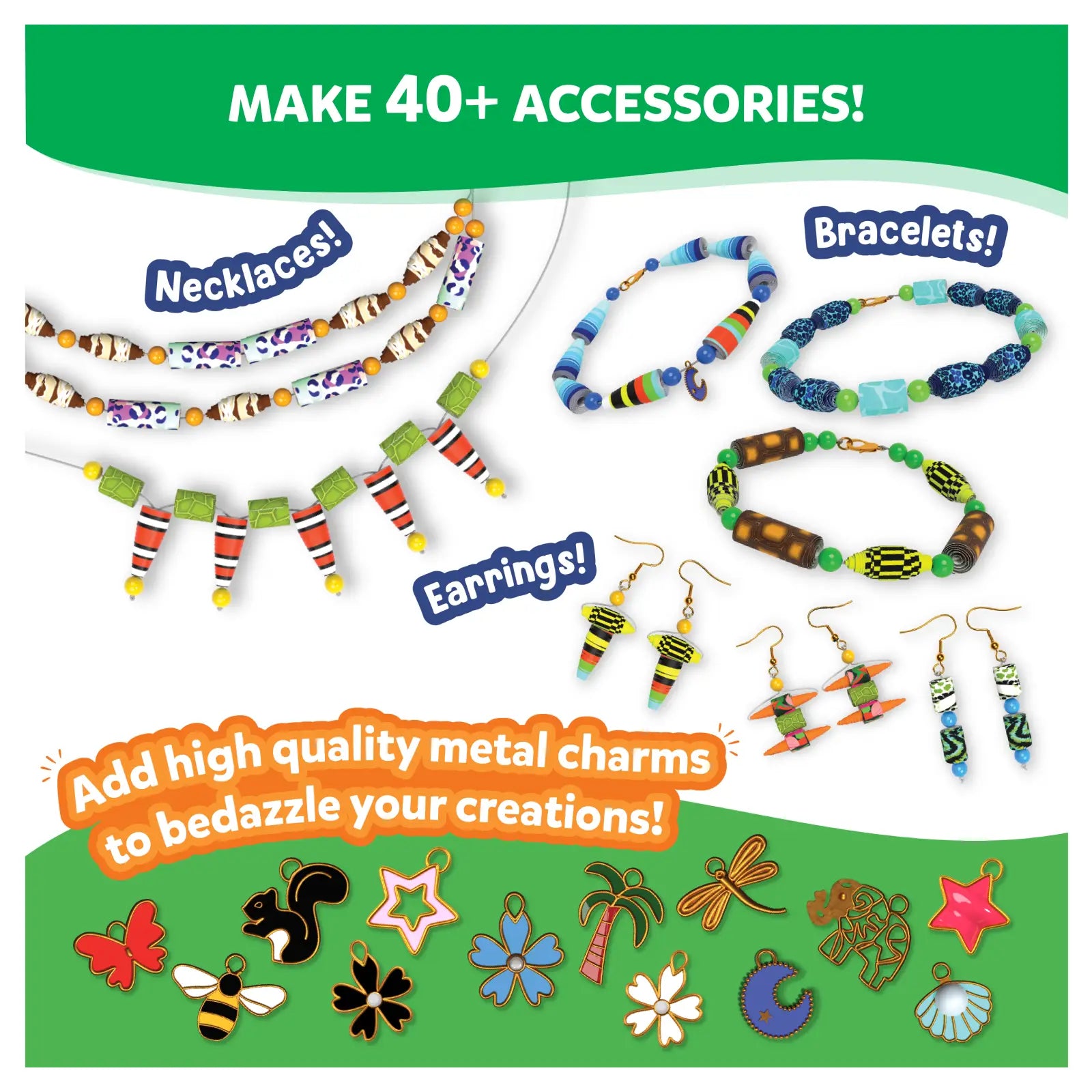 Roll-up Beads: Jungle Party | DIY Jewelry Kit (ages 6-13)