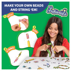Bead-making craft kit for kids featuring colorful beads and jewelry supplies