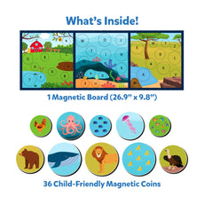 Magnetic animal matching game for kids ages 3-6 from The World of Letters Numbers & Animals